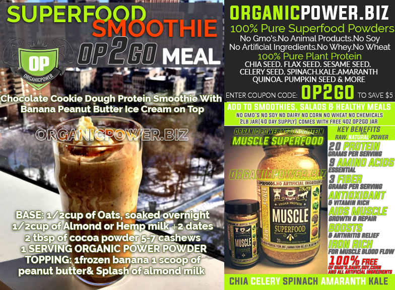 Vegan Cocoa Smoothie Organic Power Superfoods Vegan Muscle Superfood