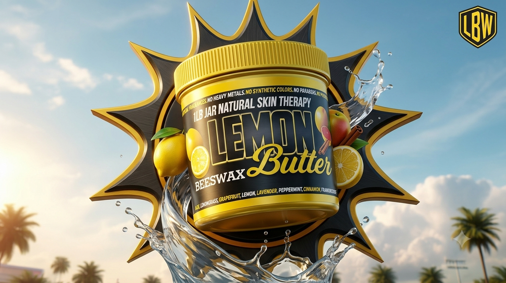 Organic Beeswax Body Butter- LEMON (1lb Jar)